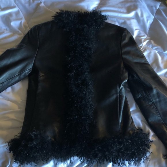 Vintage Faux Leather Y2K 90s Furry Jacket - Picture 9 of 15